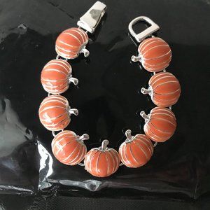 Pumpkin Bracelet Magnetic Closure Thanksgiving New